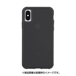 CM037786 [iPhone XR用 ケース 耐衝撃 タフクリア マットBK]