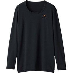 リフレッシュ Tシャツロングスリーブ レディース リカバリーウェア 長袖シャツ ブラック Lサイズ 6734