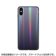 YHDKRC18A-GY [iPhone XS用 ガラスレインボーカラーケース グレー]