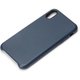 PG-18XPU03BL [iPhone XS/X用 ポリカーボネイトケース PUレザー ブルー]