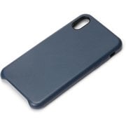 PG-18XPU03BL [iPhone XS/X用 ポリカーボネイトケース PUレザー ブルー]