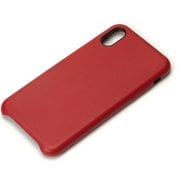 PG-18XPU04RD [iPhone XS/X用 ポリカーボネイトケース PUレザー ワインレッド]