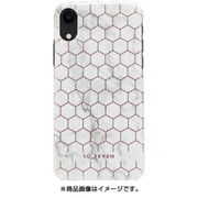 SS14997i58 MARBLE WH/ローズGD FASHION MILAN HEXAGONAL [iPhone XS用]