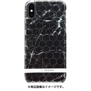 SS14998i58 MARBLE BK/SV FASHION MILAN HEXAGONAL [iPhone XS用]