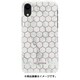 SS15008i61 [iPhone XR用ケース FASHION MILAN HEXAGONAL MARBLE WH/ローズGD]