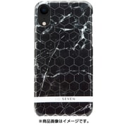SS15009i61 [iPhone XR用ケース FASHION MILAN HEXAGONAL MARBLE BK/SV]