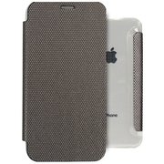 Z14235i61 [iPhone XR用 背面クリア手帳型ケース Metallic SV]