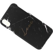 HM14460i61 [iPhone XR用ケース Marble love BK]