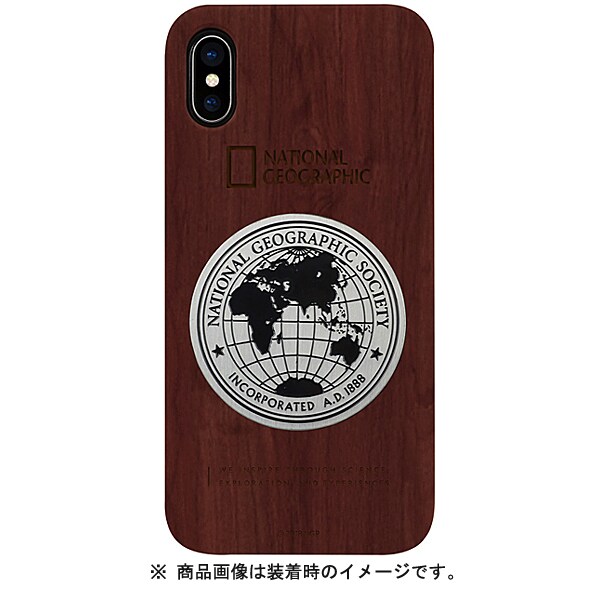 NG14149i65 ローズウッド Metal-Deco Wood Case [iPhone XS Max用]