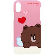 KCL-SCL001 [iPhone XS用 ブラウン SlimFit CUPID LOVE]