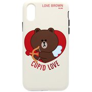 KCL-DCL006 [iPhone XS用 ブラウン DUAL GUARD CUPID LOVE]