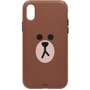 KCL-DFA001 [iPhone XS用 ブラウン DUAL GUARD FACE]