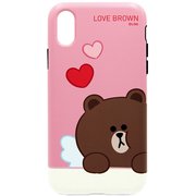 KCL-DCL008 [iPhone XR用ケース DUAL GUARD CUPID LOVE ブラウン]