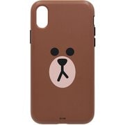 KCL-DFA009 ブラウン DUAL GUARD FACE [iPhone XS Max用]