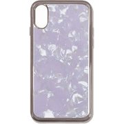 SW-CIXS-018 PU [iPhone XS用 アセチケース Lavender hologram]