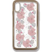PF-CI9-062 [iPhone XR用 押し花ケース pale pink flowers]