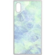 SW-SQI9-005 [iPhone XR用 大理石ケース blue×green]