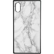 SW-SQI9-007 [iPhone XR用 大理石ケース white×black]