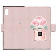 BL-SQBKI9-111 [iPhone XR用 手帳型ケース スクエア PK Perfume and flowers]