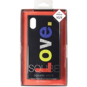 J18S-SQ01 [iPhone XS専用 SQUBE GLITTER CASE LOVE]