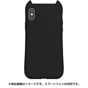 IP1858-HANA-BLA [iPhone XS用 ネコミミケース BK]