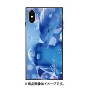 ghp7042-bk-b-ipxs [iPhone XS/X ガラスハイブリッドケース ラッセン B KISSING DOLPHINS]