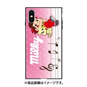 ghp7050-bk-i-ipxs [iPhone XS ガラスハイブリッドケ-ス 不二家 I ペコと音符]