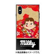 ghp7050-bk-n-ipxs [iPhone XS ガラスハイブリッドケ-ス 不二家 N ペコ和柄 レッド]