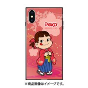 ghp7050-bk-o-ipxs [iPhone XS ガラスハイブリッドケ-ス 不二家 O ペコ和柄 ピンク]