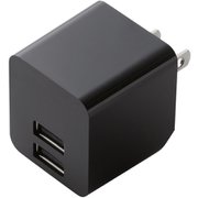 スマートフォン/タブレット用AC充電器 2.4A出力 USB2ポート ブラック MPA-ACUEN000XBK