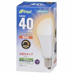 LED電球 調光器対応 密閉器具対応 広配光タイプ 40形相当 E26 電球色 LDA5L-G/D AS20