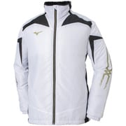 32JE853001 [メンズ ブレスサーモ 中綿ウォーマーシャツ ホワイト×ブラック×ゴールド M]