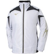 32JE853001 [メンズ ブレスサーモ 中綿ウォーマーシャツ ホワイト×ブラック×ゴールド L]