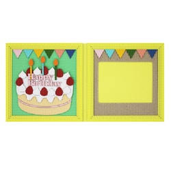 ヨドバシ Com ワークワーク なみなみフォトフレーム Happy Birthday ケーキ 通販 全品無料配達