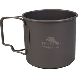 チタンカップ 375ml 折り畳み式ハンドル付 メッシュサック付属 TOAKS CUP-375 [アウトドア 調理器具 クッキングツール チタンカップ]