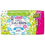 ナチュラ さら肌さらり コットン100％吸水ナプキン すっきり少量用 66枚 [軽失禁用品]