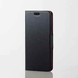 PM-A18CPLFUBK [iPhone XR用 ソフトレザーカバー 薄型 磁石付 ブラック]