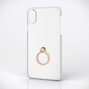 PM-A18BPVRGD [iPhone XS用 シェルカバー リング付 ゴールド]