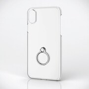 PM-A18BPVRSV [iPhone XS用 シェルカバー リング付 シルバー]