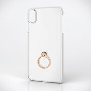 PM-A18DPVRGD [iPhone XS Max用 シェルカバー リング付 ゴールド]