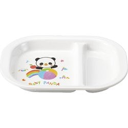 メラミンお子様食器 赤ちゃんパンダ 角ランチ皿 PA-10