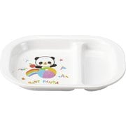 メラミンお子様食器 赤ちゃんパンダ 角ランチ皿 PA-10