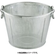 UK18-8 パンチング平底深型揚げざる 縦ビード補強入 45cm AZL8402