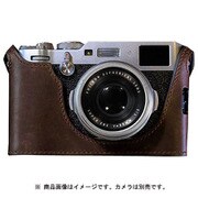 イタリアンレザー カメラケース 富士フイルムX 100F用 ダークブラウン LCP-001102