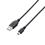USB2.0ケーブル A-miniBタイプ ノーマル 1m ブラック U2C-M10XBK