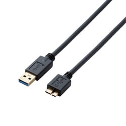 USB3.0ケーブル A-microBタイプ スタンダード 0.5m ブラック USB3-AMB05XBK