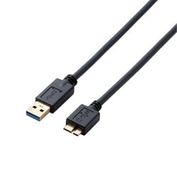 USB3.0ケーブル A-microBタイプ スタンダード 1m ブラック USB3-AMB10XBK