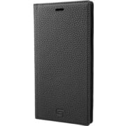 German Shrunken-calf Genuine Leather Book Case for iPhone XR Black [GLC-72548BLK]
