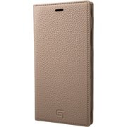 German Shrunken-calf Genuine Leather Book Case for iPhone XR Taupe [GLC-72548TPE]