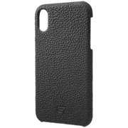 German Shrunken-calf Genuine Leather Shell Case for iPhone XR Black [GSC-72558BLK]